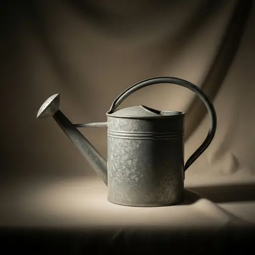 Vintage Garden Watering Can Still Life Photography