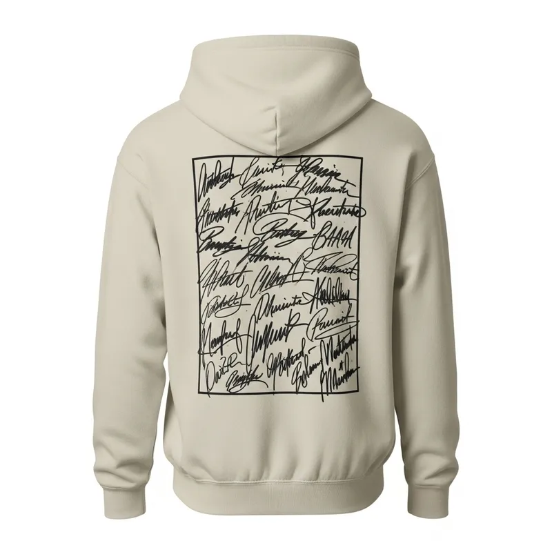 Unique Beige Hoodie with Signature Box | Trendy Apparel