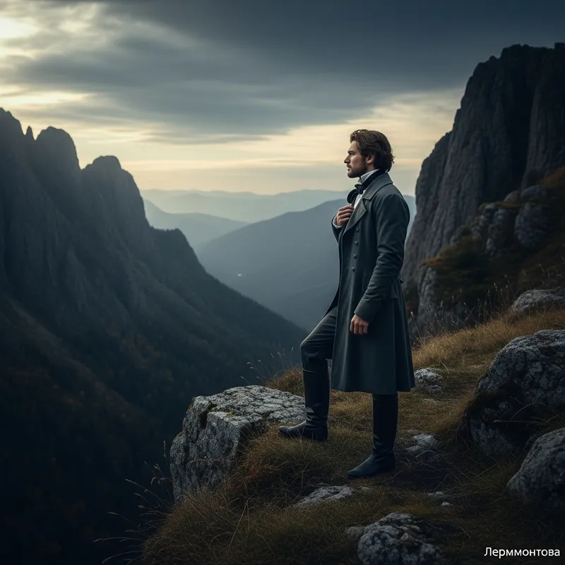 Mikhail Lermontov Inspired Romantic Mountain Landscape Mikhail Lermontov Inspired Romantic Mountain Landscape