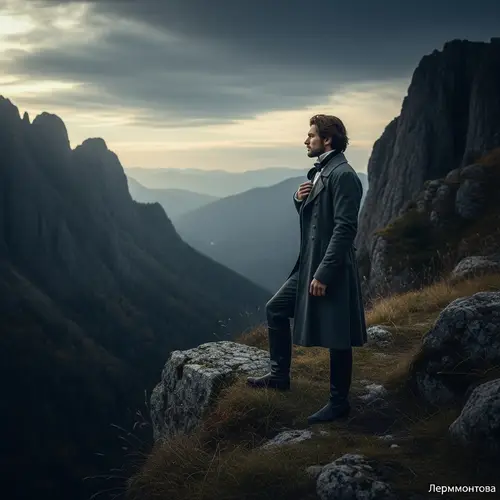 Romantic Image Inspired by Mikhail Lermontov | Mountain Landscape