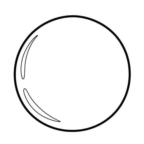 Simple Ball Coloring Page for 1-Year-Olds