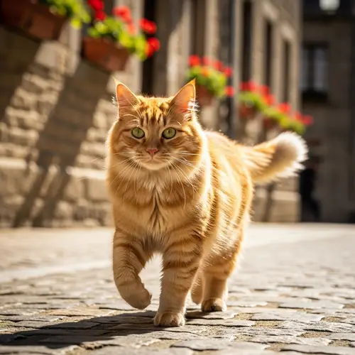 Cat Walking - Cute Feline Strolling Around