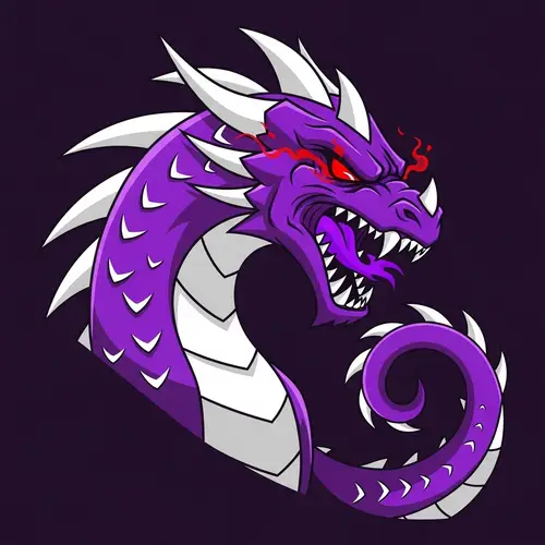 Fierce 2D Dragon Mascot Design