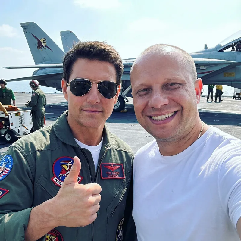 Epic Selfie with Maverick from Top Gun