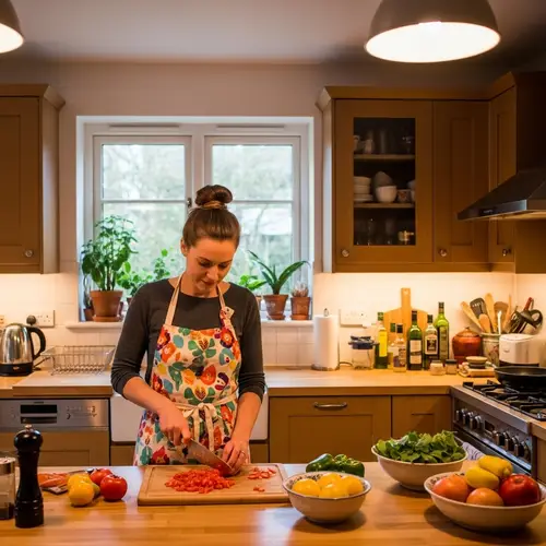 Cozy Kitchen Scene: Cooking with Love | Meal Prep in Progress