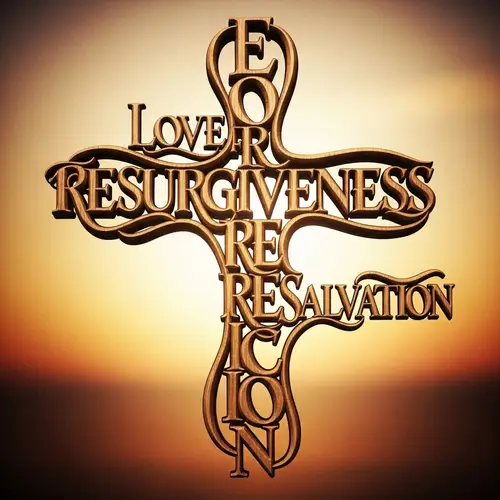 Cross Symbolizing Love, Forgiveness, Resurrection & Salvation