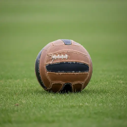 Vintage 1950's Soccer Ball - Classic, Well-Worn Design