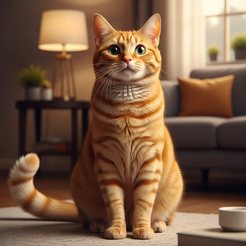 Majestic Orange Cat with Stunning Green Eyes Majestic Orange Cat with Stunning Green Eyes