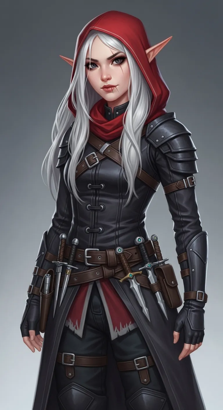 Rogue Half-Elf Girl | Northern-Asian Craft | Cunning Look