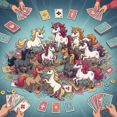 Colorful Unstable Unicorns Playing Card Game | Playful Artwork
