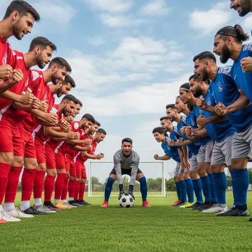 Exciting Soccer Team Face-off at Football Tournament