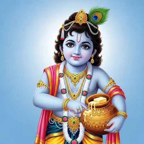 Lord Krishna: The Mischievous Butter Thief