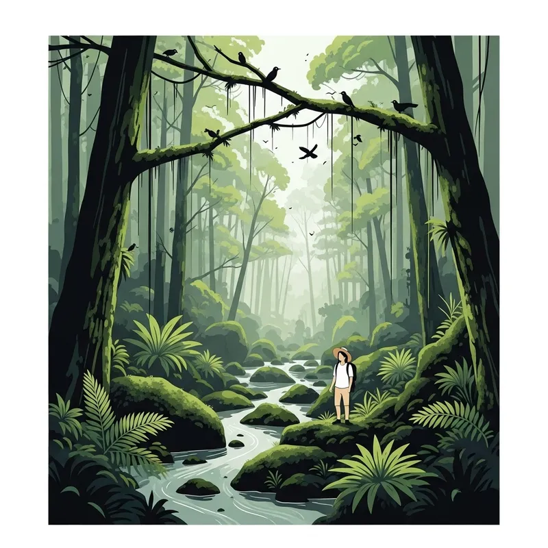 Rainforest Exploration: Minimalist Experience Rainforest Exploration: Minimalist Experience