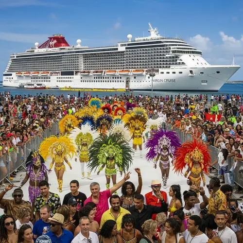 Trinidad Carnival: Extravagant Scene with Dazzling Masqueraders