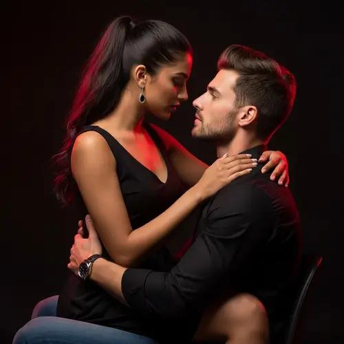 Romantic Novel Scene: South Asian Woman Affection With American Man