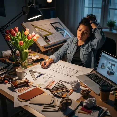 Tulip Bouquet and Overworked Hispanic Interior Designer