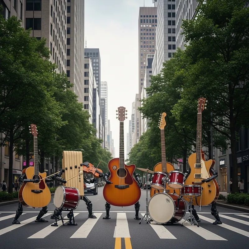 Enchanting Urban Musical Instrument Scene