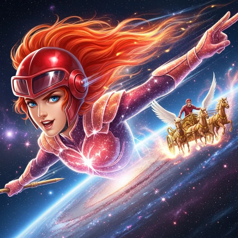 Verstappen Deity: Divine Chariot Racing in the Heavens