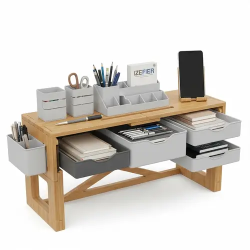 Foldable Modular Desk | Eco-Friendly Materials & Custom Storage