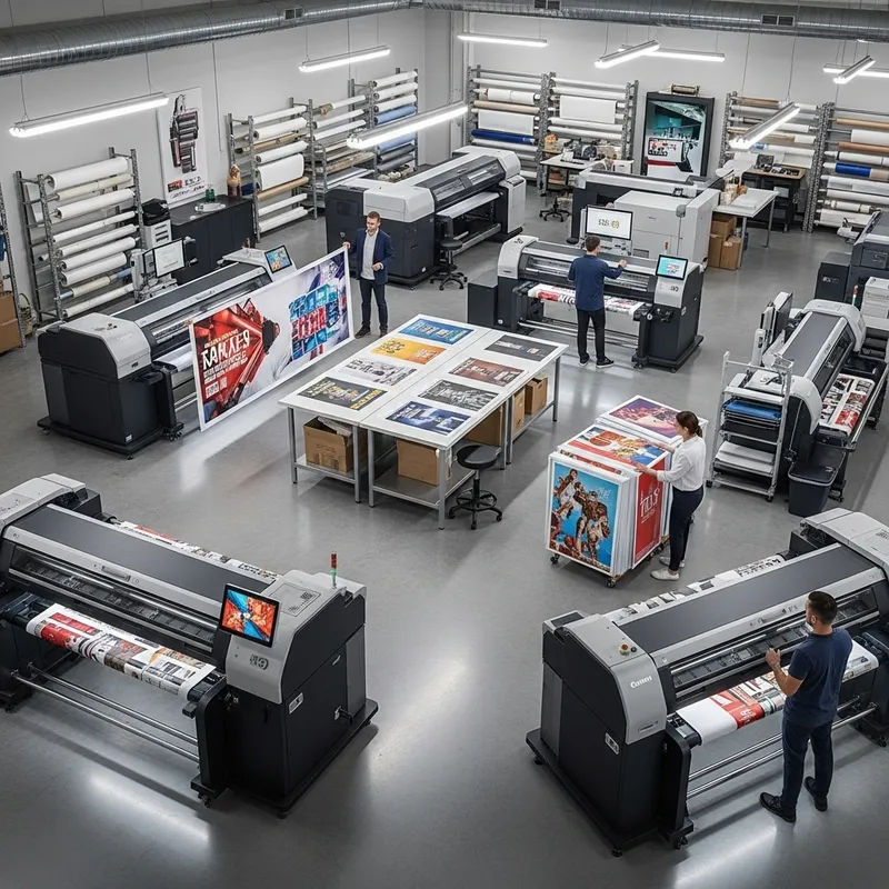 Neat High-End Print Shop with Large Digital Printers