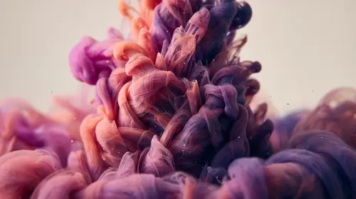 Vivid Ink Blooming in Water - Macro Photography