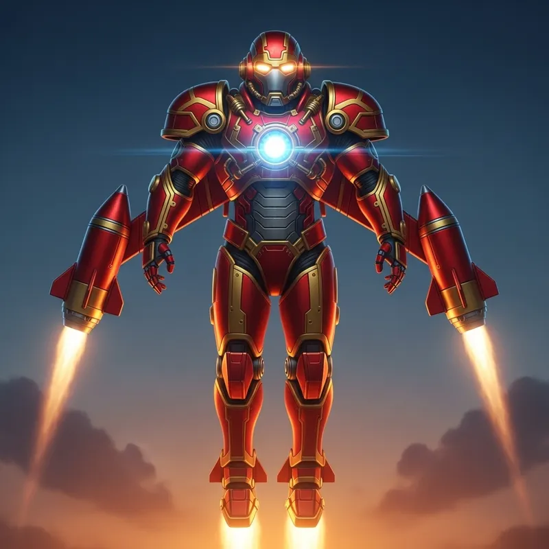 Iron Man - Red and Gold Armored Robot Character