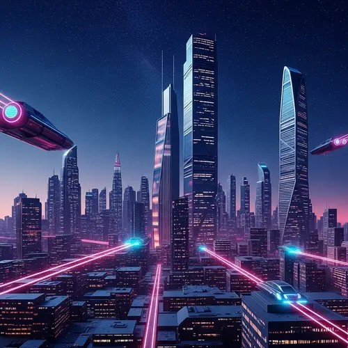 Abstract Futuristic Cityscape | Sci-Fi Architecture Imagery