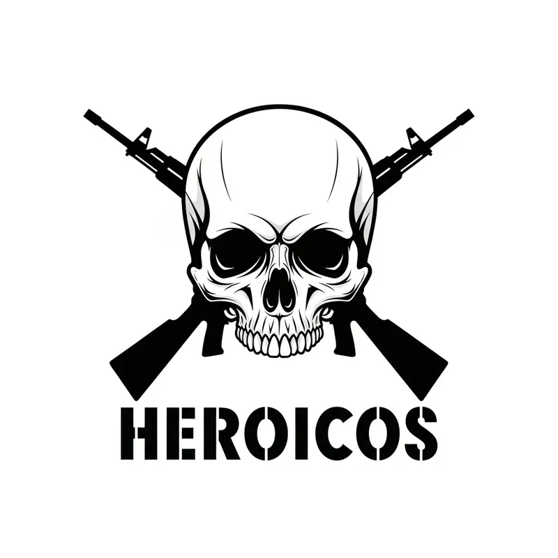 Heroicos Skull with Guns: Symbolic Representation of Courage Heroicos Skull with Guns: Symbolic Representation of Courage