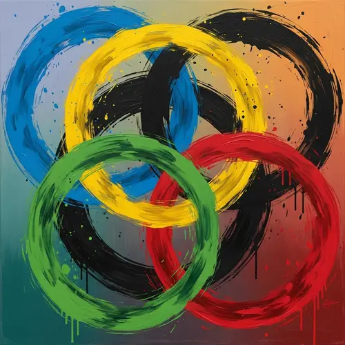 Abstract Interpretation of Unity & Sport | Vibrant Rings Art