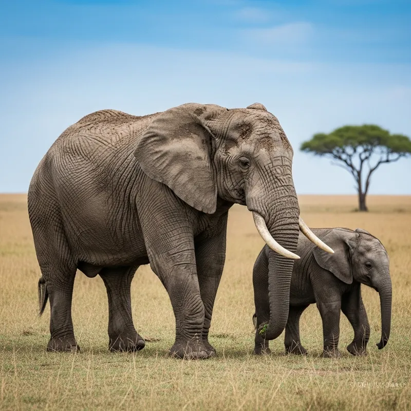 Graceful Elefante Walking In African Plains Graceful Elefante Walking In African Plains