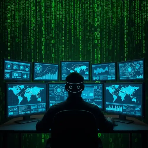 Cyber-Security Matrix: Hacker in Action | Intriguing Digital Landscape