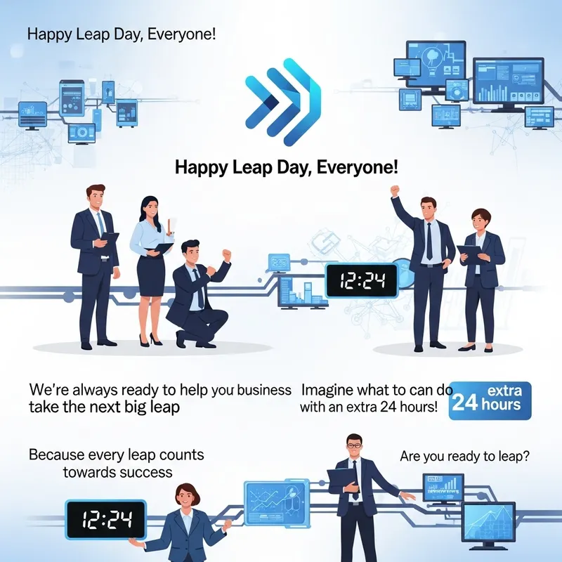 Happy Leap Day 2024 Celebration by Macrosoft Inc | Seize the 24-Hour Leap for Success