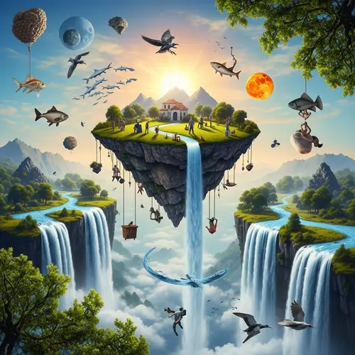 Surreal Landscape of Illusions: Enchanting World of Dreams
