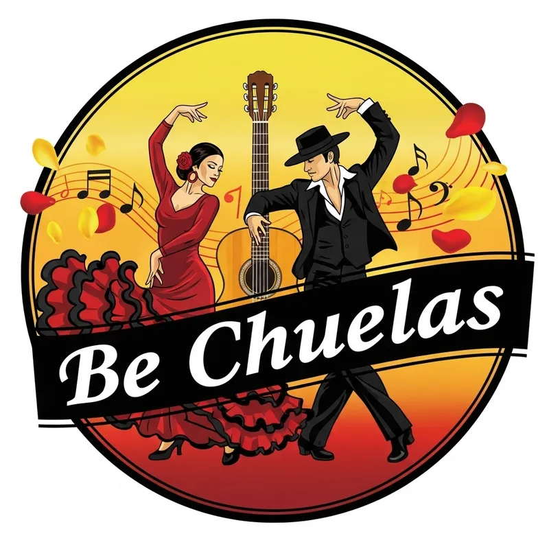 Vibrant Flamenco Theme Logo Design - Be Chuelas