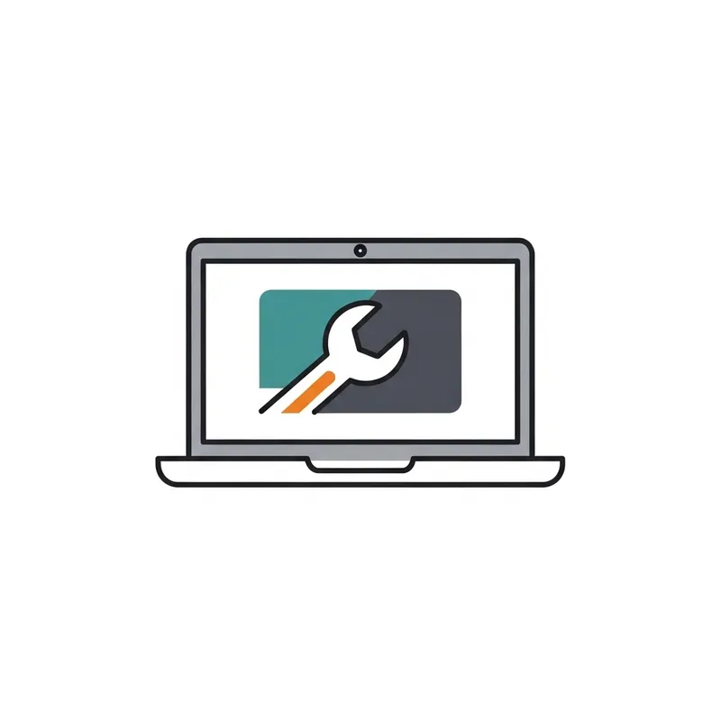 Minimalist Computer Repair Icon Design
