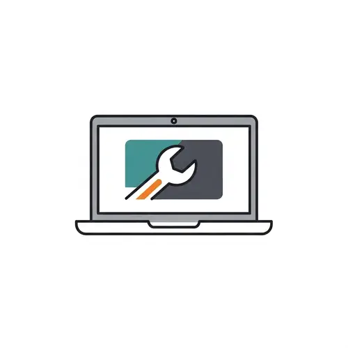 Minimalist Computer Repair Icon Design