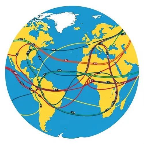Global Interstate Clipart: Network of Highways Connecting Continents