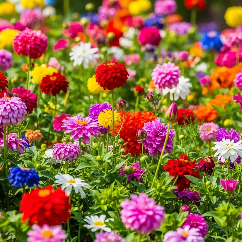 Vibrant Flowers - Abstract Garden Art