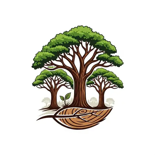 Walnut Trees Logo for Sustainable Timber Farm
