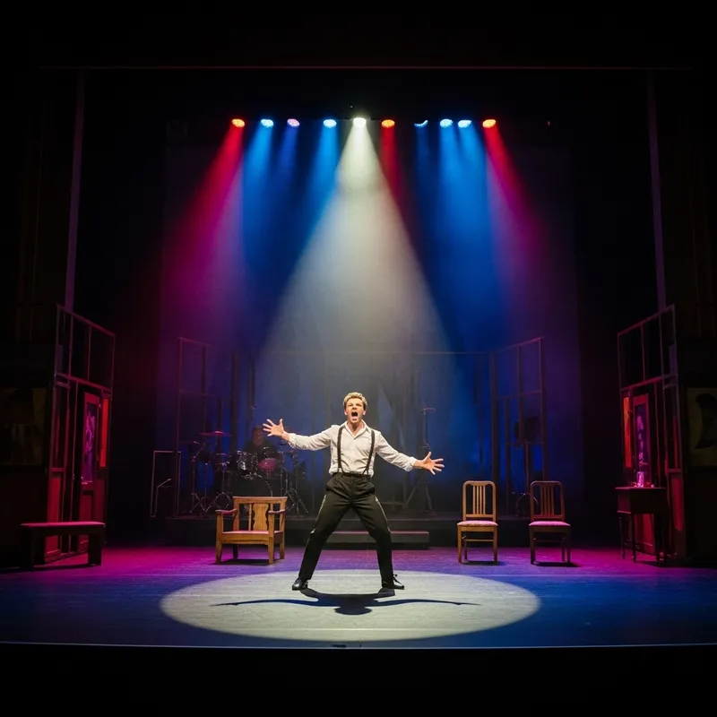 Passionate Actor in Epic Theatrical Performance