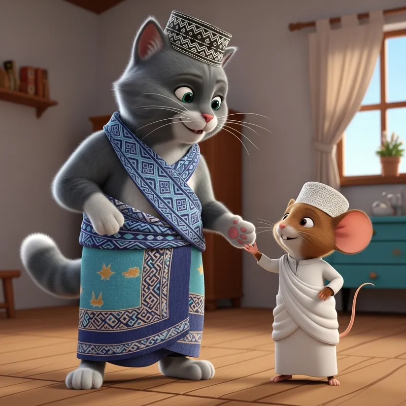 Tom and Jerry in Traditional Somali Clothing | Cultural Attire