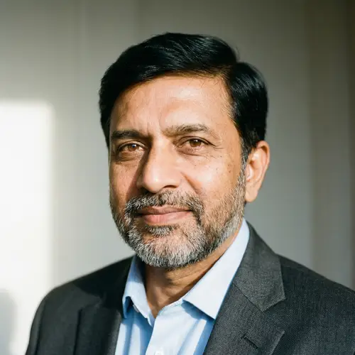 Middle-aged South Asian Man Portrait | Calm Expression & Wisdom