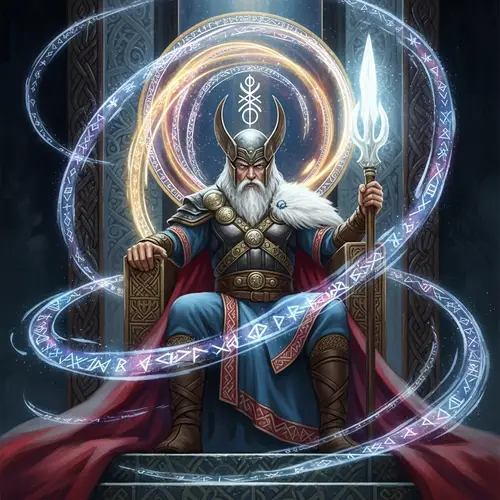 Odin | Mystical Norse Tapestry Illustration