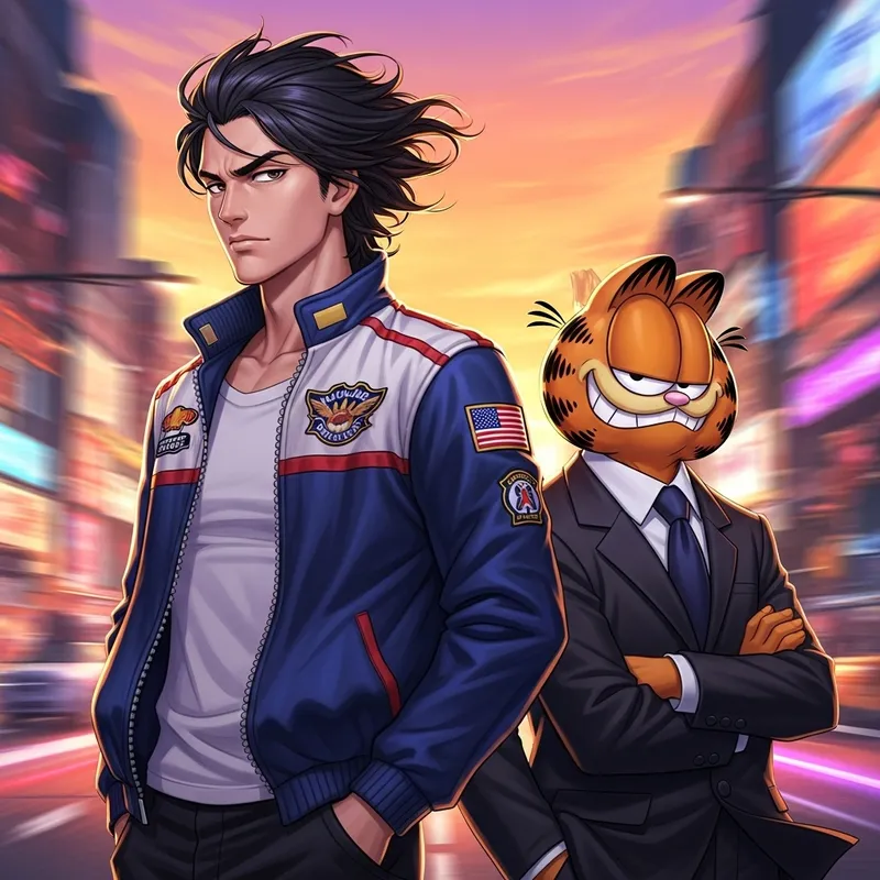 Japanese Anime Cosplay: Maduro as Fujiwara and Biden as Gato Japanese Anime Cosplay: Maduro as Fujiwara and Biden as Gato