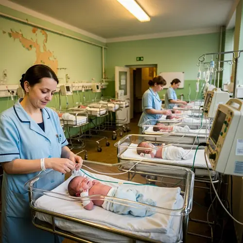 Emotional Children in Hospital Nursery | Heartfelt Image