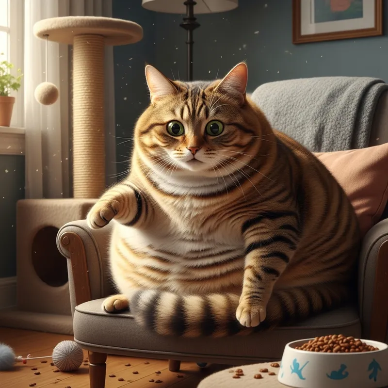Cat's Surprising Weight Gain - Hilarious Moment