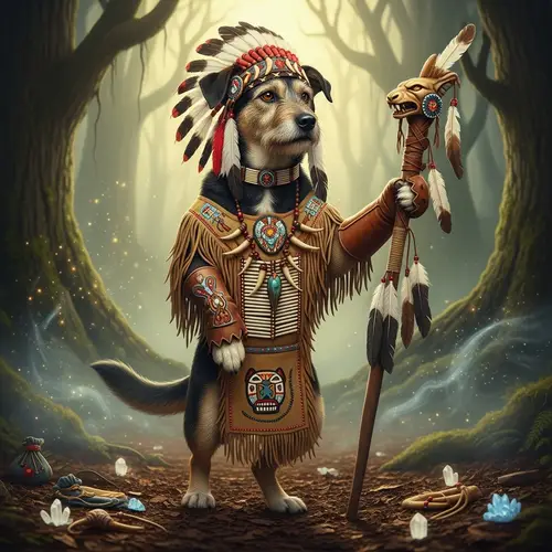 Jake the Dog in Medicine Man Outfit