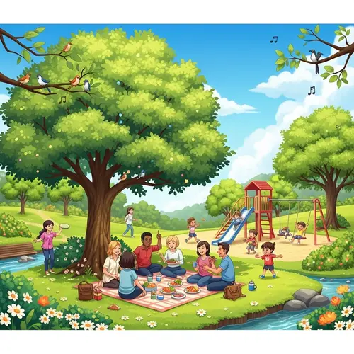 Joyful Community Gathering in a Sunny Park | Harmony Park
