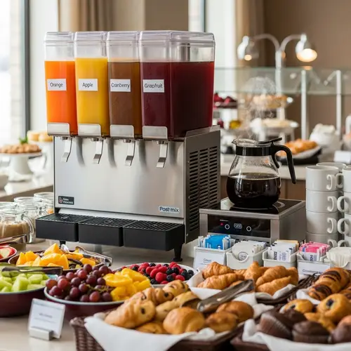 Isamoto Hotel Breakfast: Juices & Coffee Delights