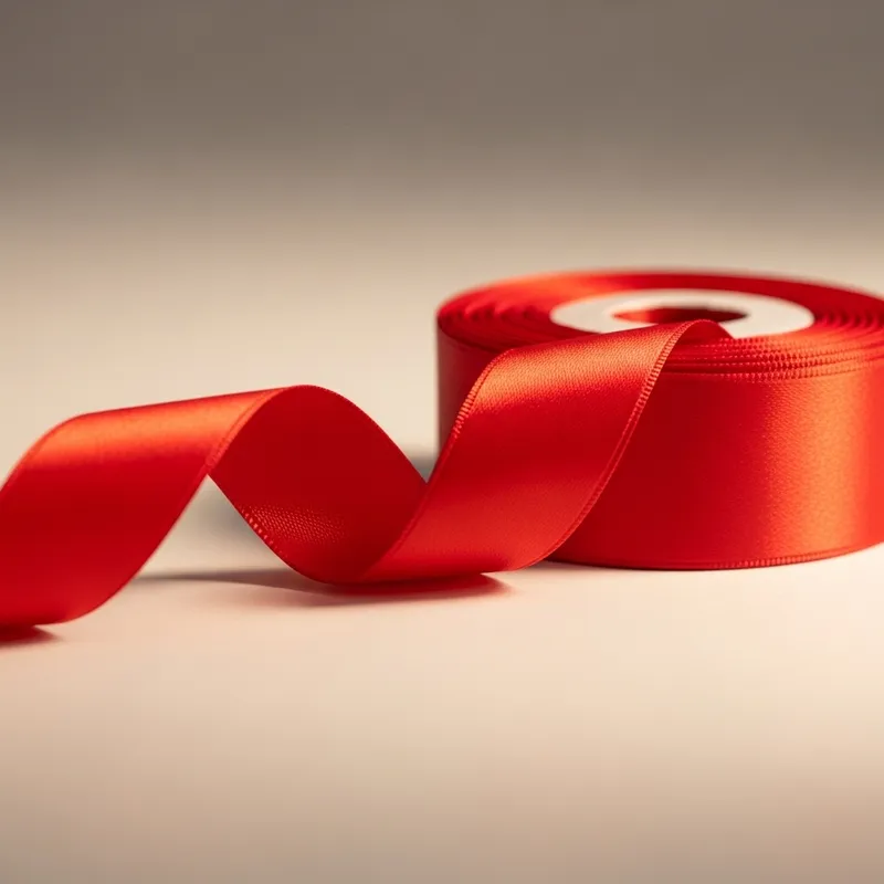 Elegant Red Ribbon | Premium Quality & Perfect Edges